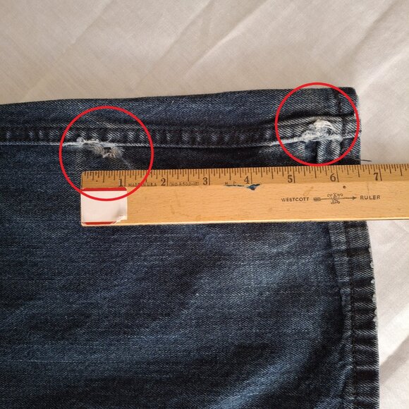 Mens Denim Blue Jeans Adam Levine The Dean 38 Waist 32 Length Lightly Distressed - Picture 9 of 12